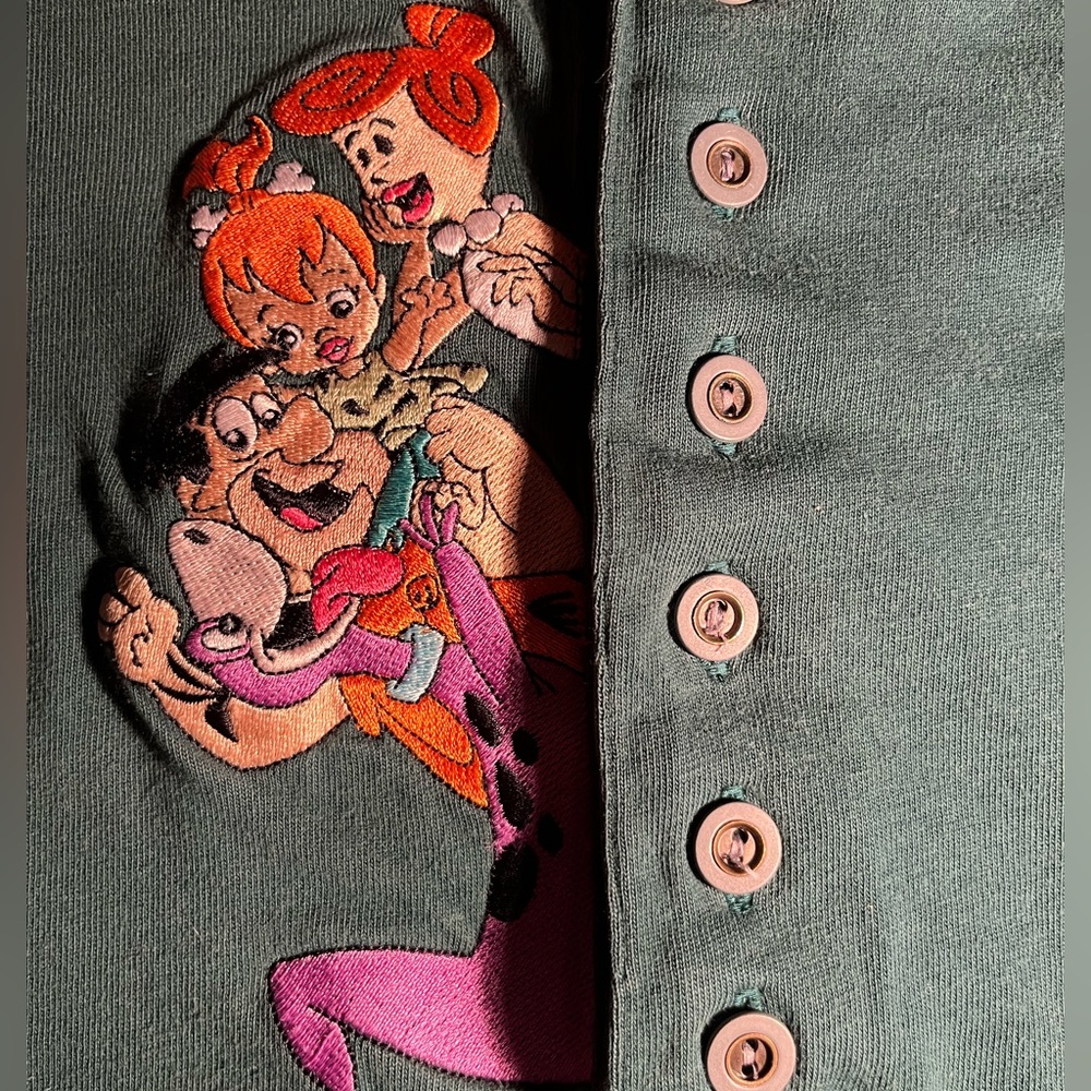 Vintage 1996 Flintstones button up long sleeve